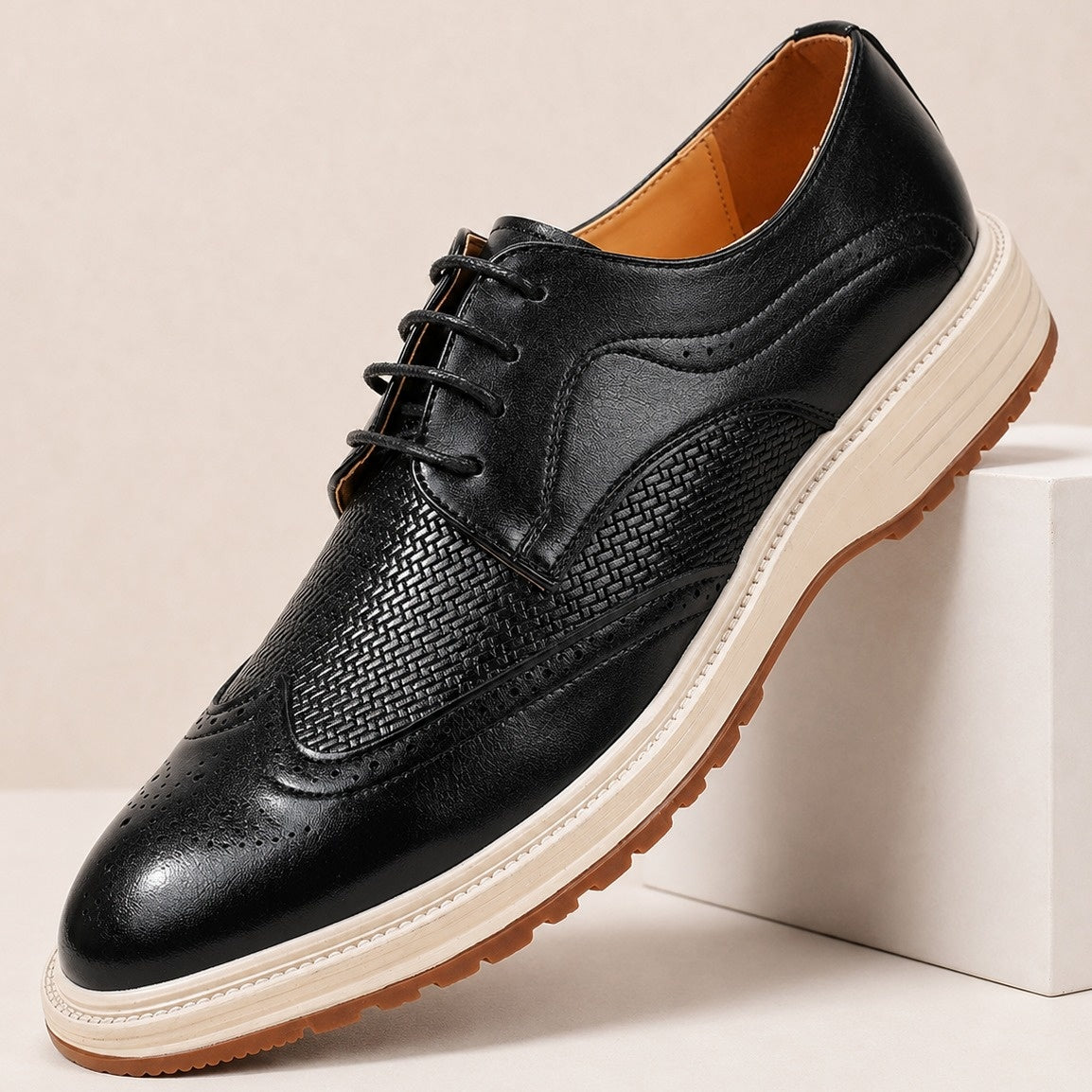Wingtip Brogues med snörning för herrar-Footwear for men-Fjallbarn