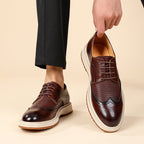 Wingtip Brogues med snörning för herrar-Footwear for men-Fjallbarn