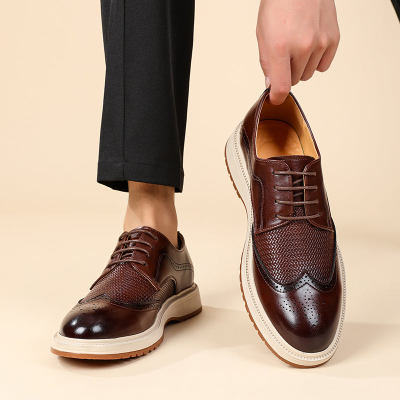 Wingtip Brogues med snörning för herrar-Footwear for men-Fjallbarn
