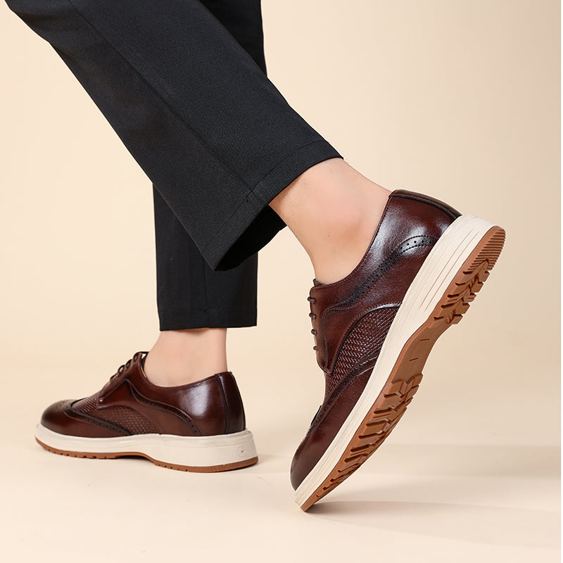 Wingtip Brogues med snörning för herrar-Footwear for men-Fjallbarn