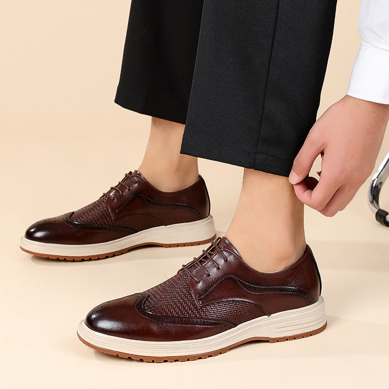 Wingtip Brogues med snörning för herrar-Footwear for men-Fjallbarn