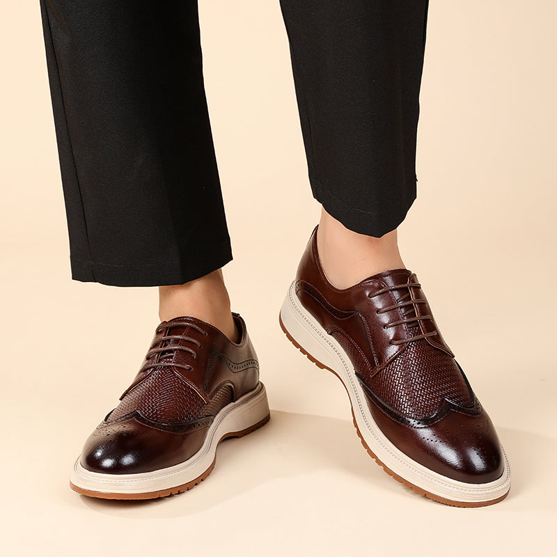 Wingtip Brogues med snörning för herrar-Footwear for men-Fjallbarn