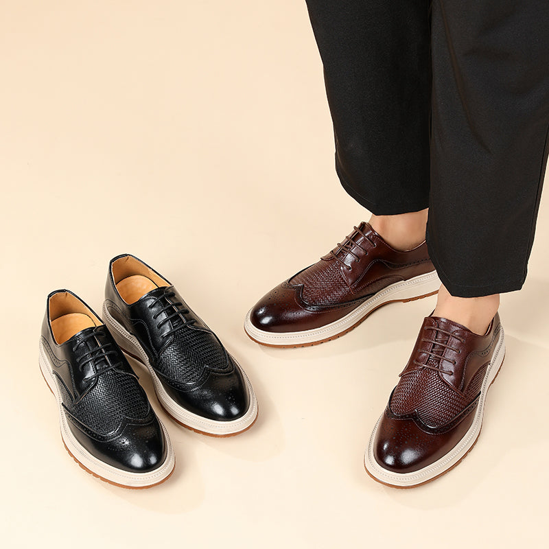 Wingtip Brogues med snörning för herrar-Footwear for men-Fjallbarn