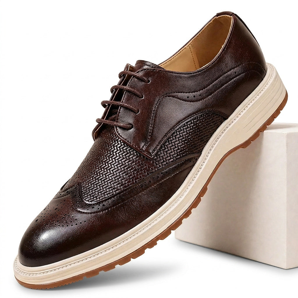 Wingtip Brogues med snörning för herrar-Footwear for men-Fjallbarn